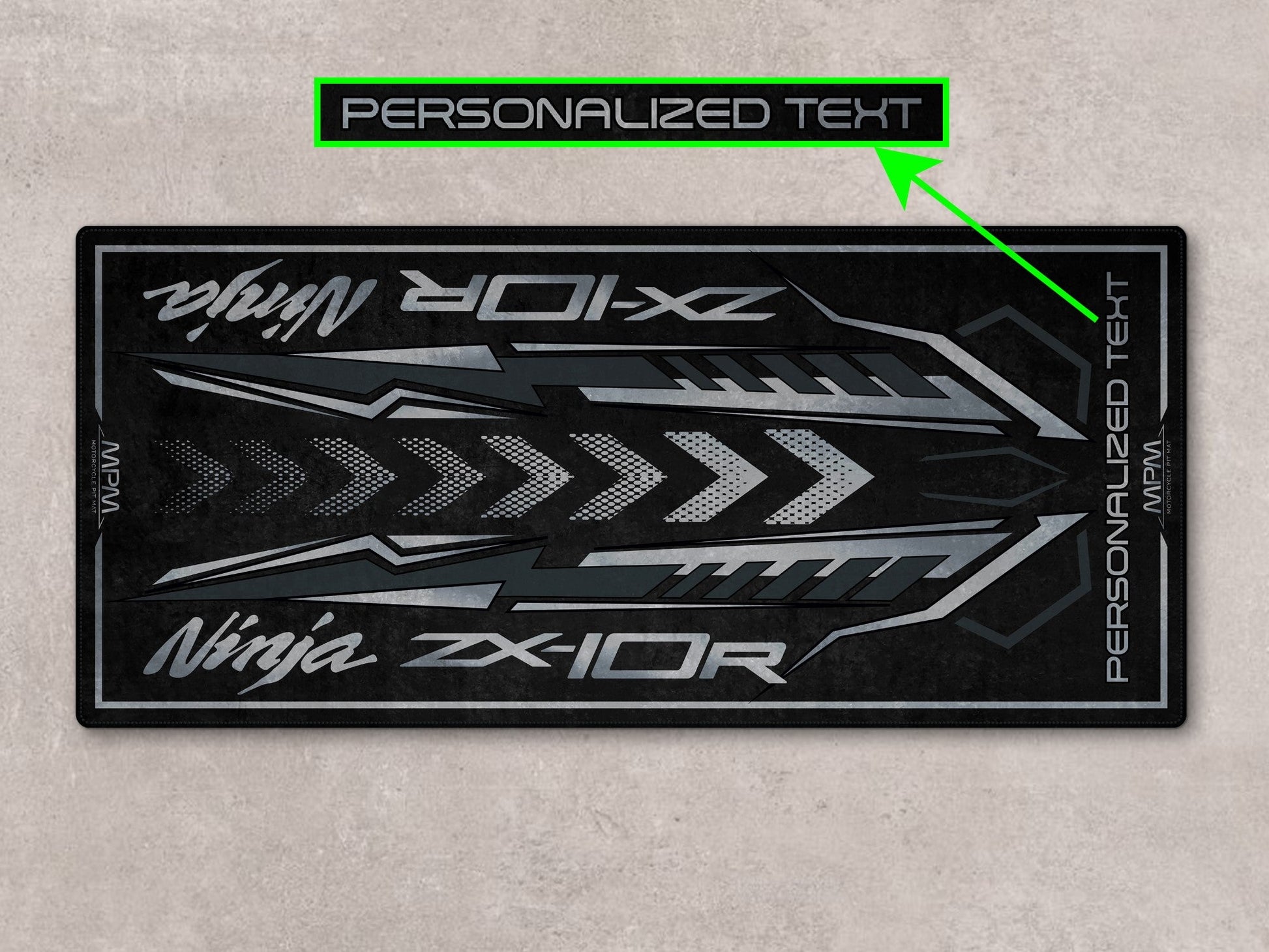 Designed Pit Mat for Kawasaki Ninja ZX-10R 2024 Motorcycle - MM7398 - Howling Moto