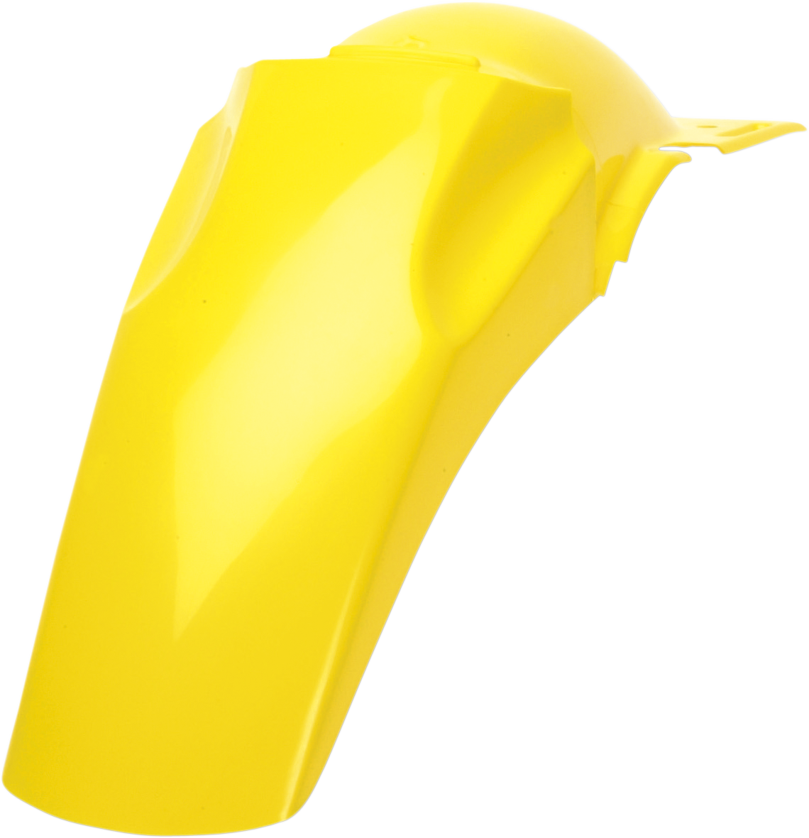 Yellow Acerbis rear fender for motorcycle, body part with brand-specific design and mounting points, shown in close-up image.