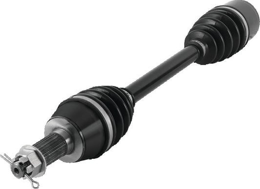 QuadBoss Polaris RZR 570 front left rugged axle with precision-ground components for OE replacement on off-road vehicles.