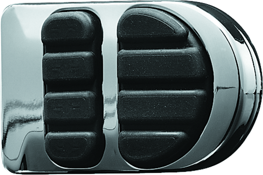 Kuryakyn chrome brake pedal cover for Honda GL1500 Gold Wing motorcycle, adds style and protection to the brake pedal.