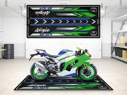 MPM Motorcycle Mat for Kawasaki Ninja ZX-10R 40th Anniversary - MM7400 - Howling Moto