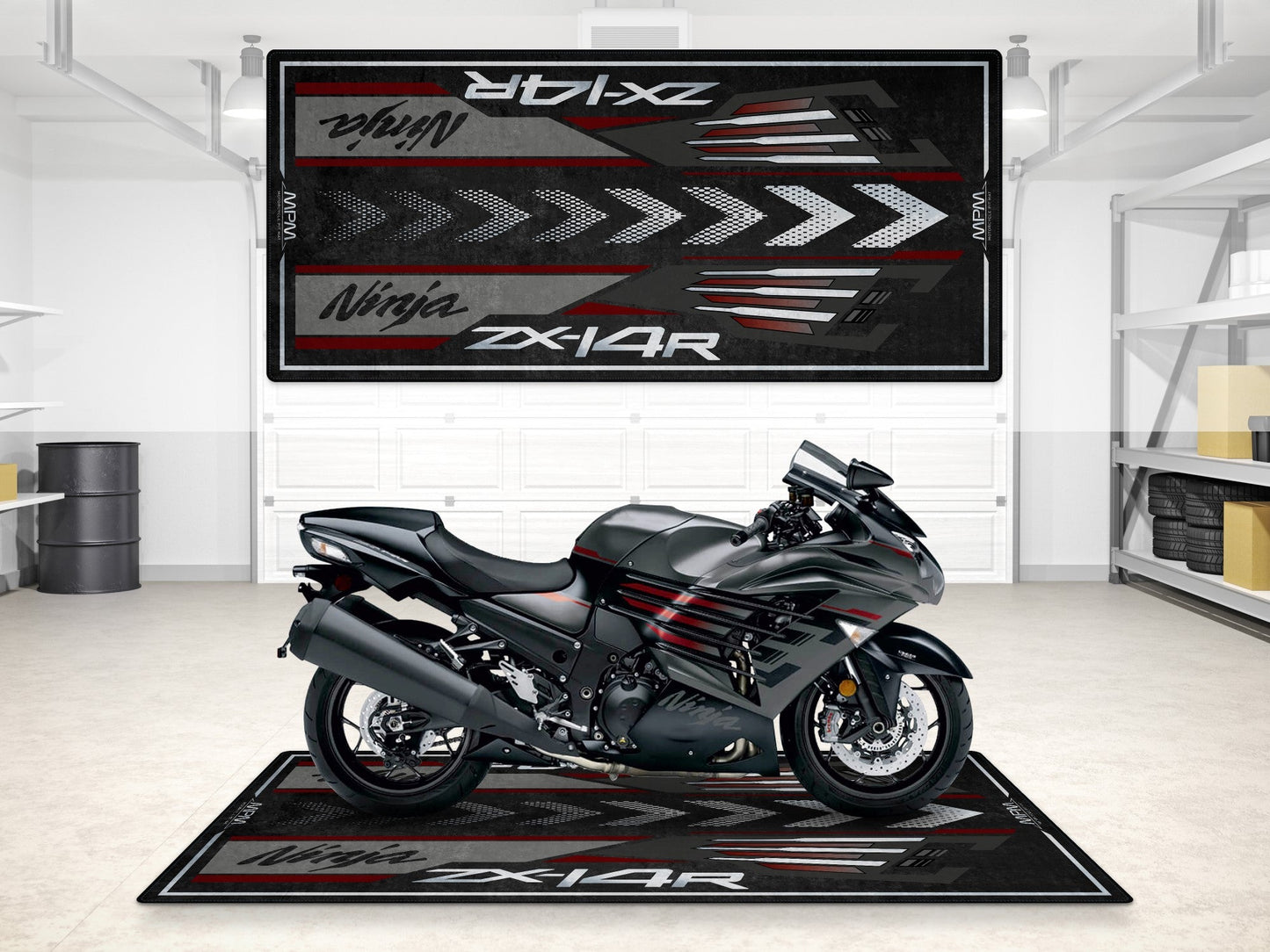 MPM Motorcycle Mat for Kawasaki Ninja ZX-14R - MM7403 - Howling Moto