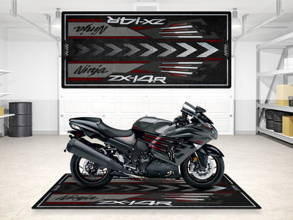 MPM Motorcycle Mat for Kawasaki Ninja ZX-14R - MM7403 - Howling Moto