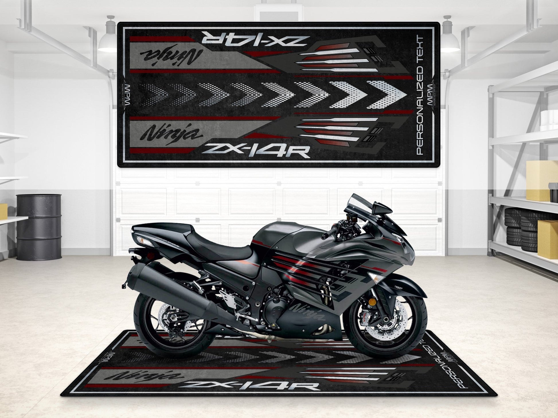MPM Motorcycle Mat for Kawasaki Ninja ZX-14R - MM7403 - Howling Moto