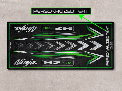 Designed Pit Mat for Kawasaki Ninja H2 SX Motorcycle - MM7404 - Howling Moto