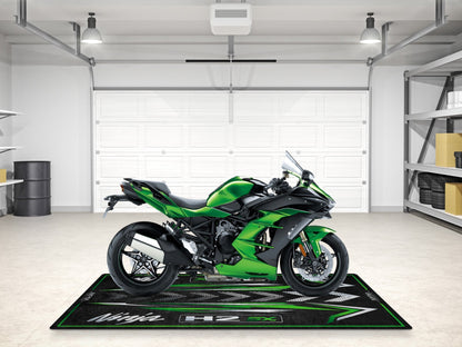Designed Pit Mat for Kawasaki Ninja H2 SX Motorcycle - MM7404 - Howling Moto