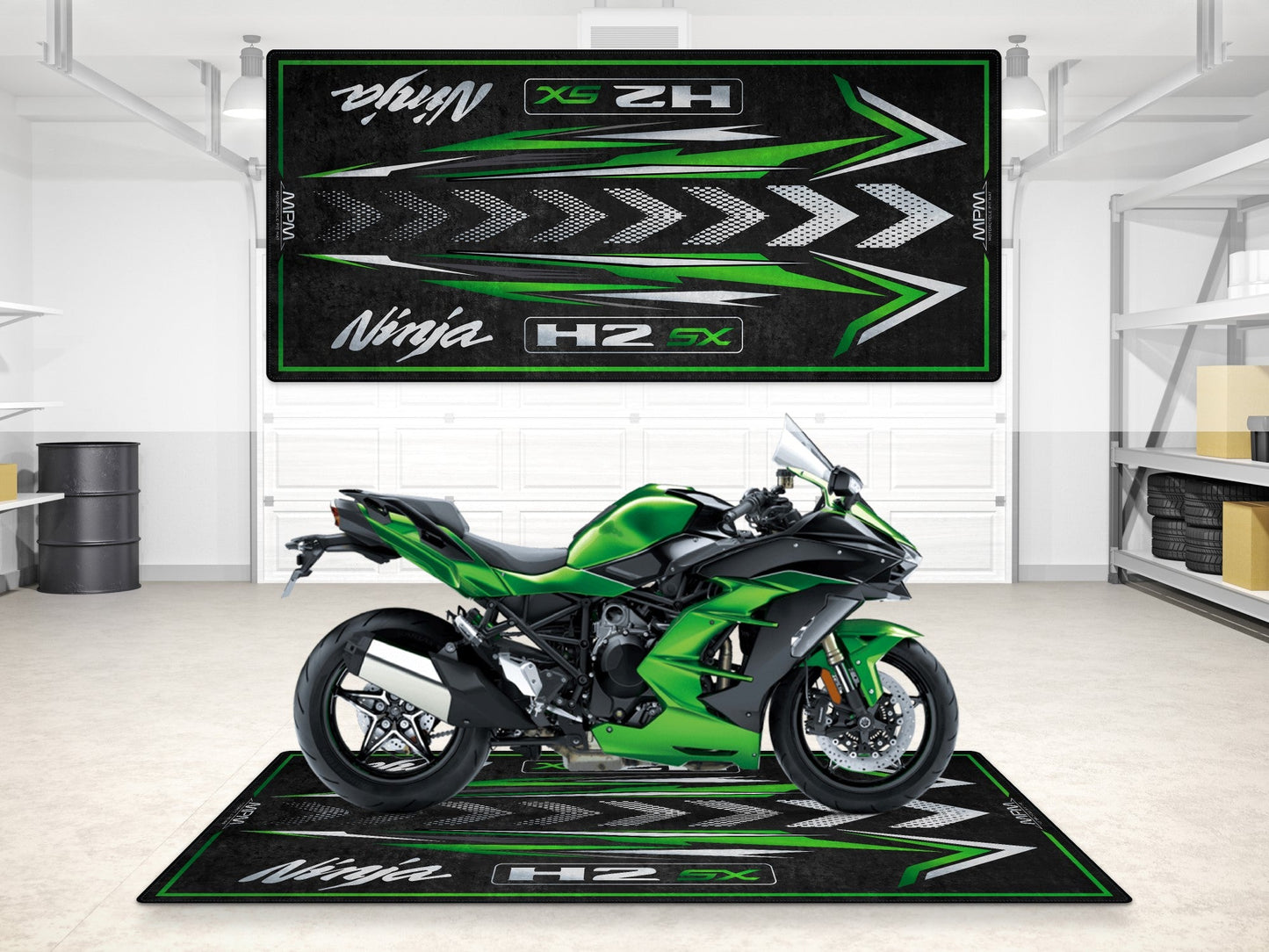 MPM Motorcycle Mat for Kawasaki Ninja H2 SX - MM7404 - Howling Moto