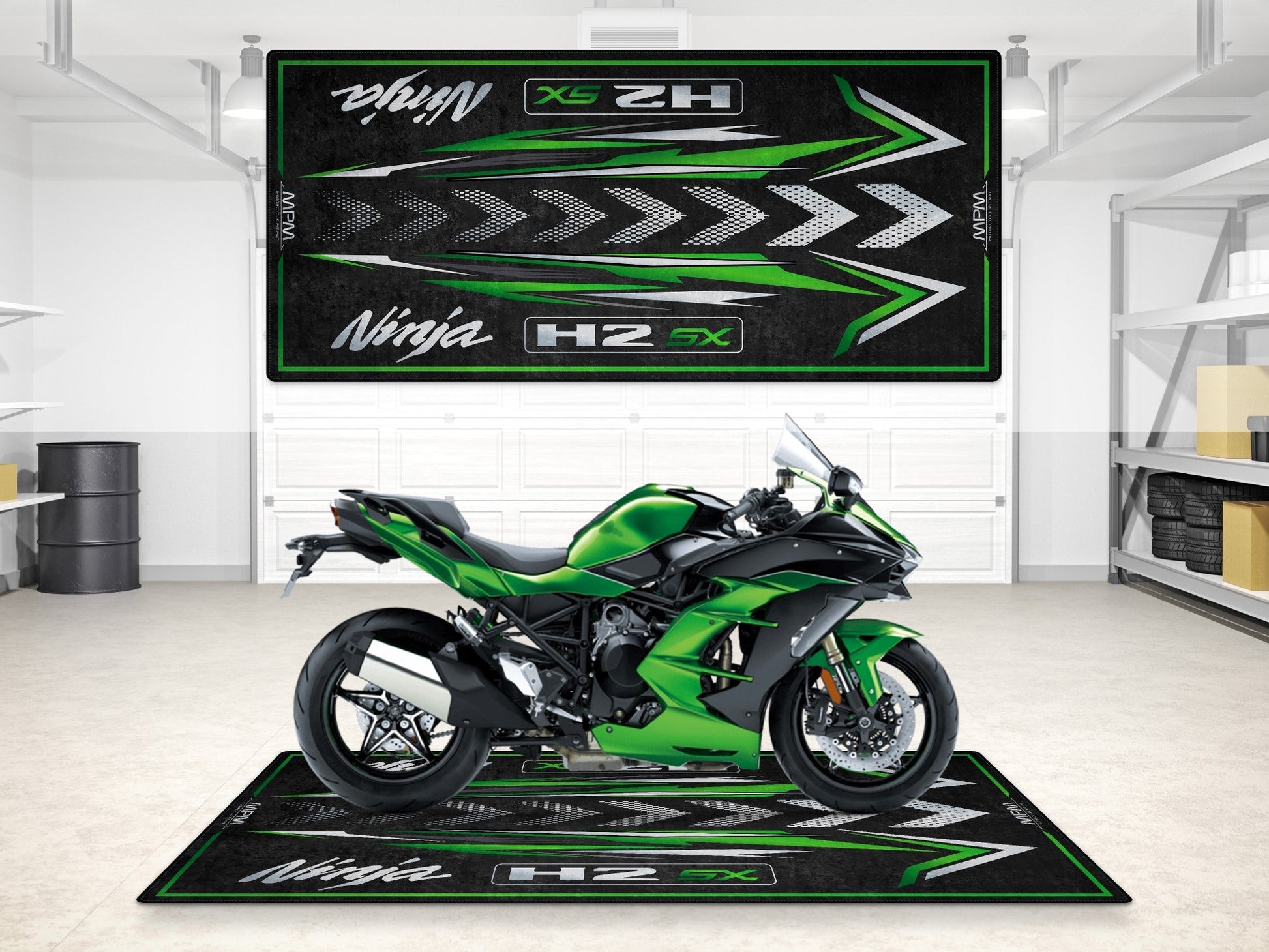 MPM Motorcycle Mat for Kawasaki Ninja H2 SX - MM7404 - Howling Moto