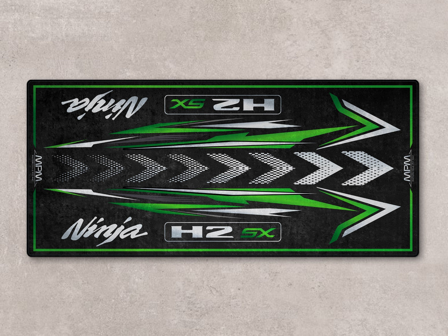 Designed Pit Mat for Kawasaki Ninja H2 SX Motorcycle - MM7404 - Howling Moto