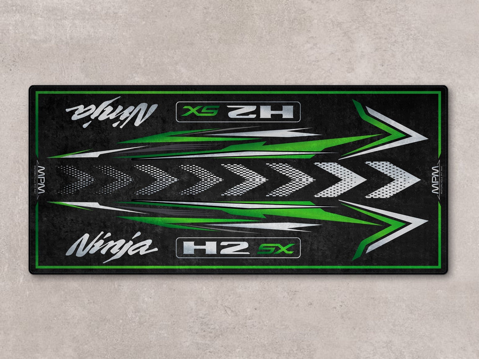 Designed Pit Mat for Kawasaki Ninja H2 SX Motorcycle - MM7404 - Howling Moto