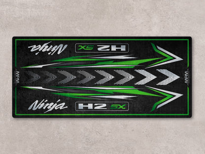 Designed Pit Mat for Kawasaki Ninja H2 SX Motorcycle - MM7404 - Howling Moto