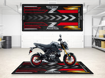 Designed Pit Mat for Kawasaki Z125 Motorcycle - MM7408 - Howling Moto