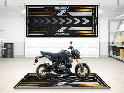 Designed Pit Mat for Kawasaki Z125 Motorcycle - MM7408 - Howling Moto