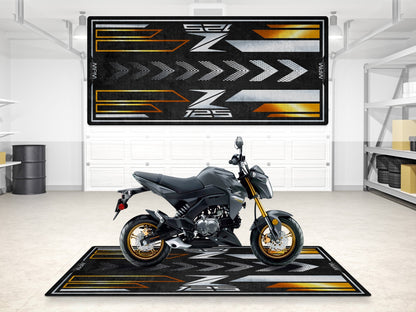 Designed Pit Mat for Kawasaki Z125 Motorcycle - MM7408 - Howling Moto