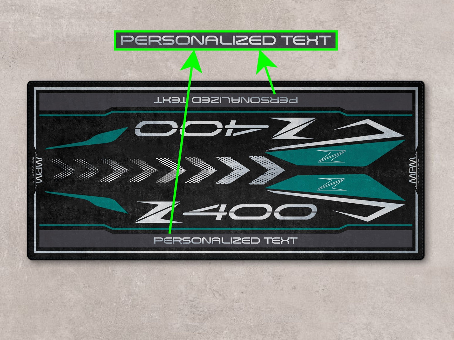 Designed Pit Mat for Kawasaki Z400 Motorcycle - MM7410 - Howling Moto