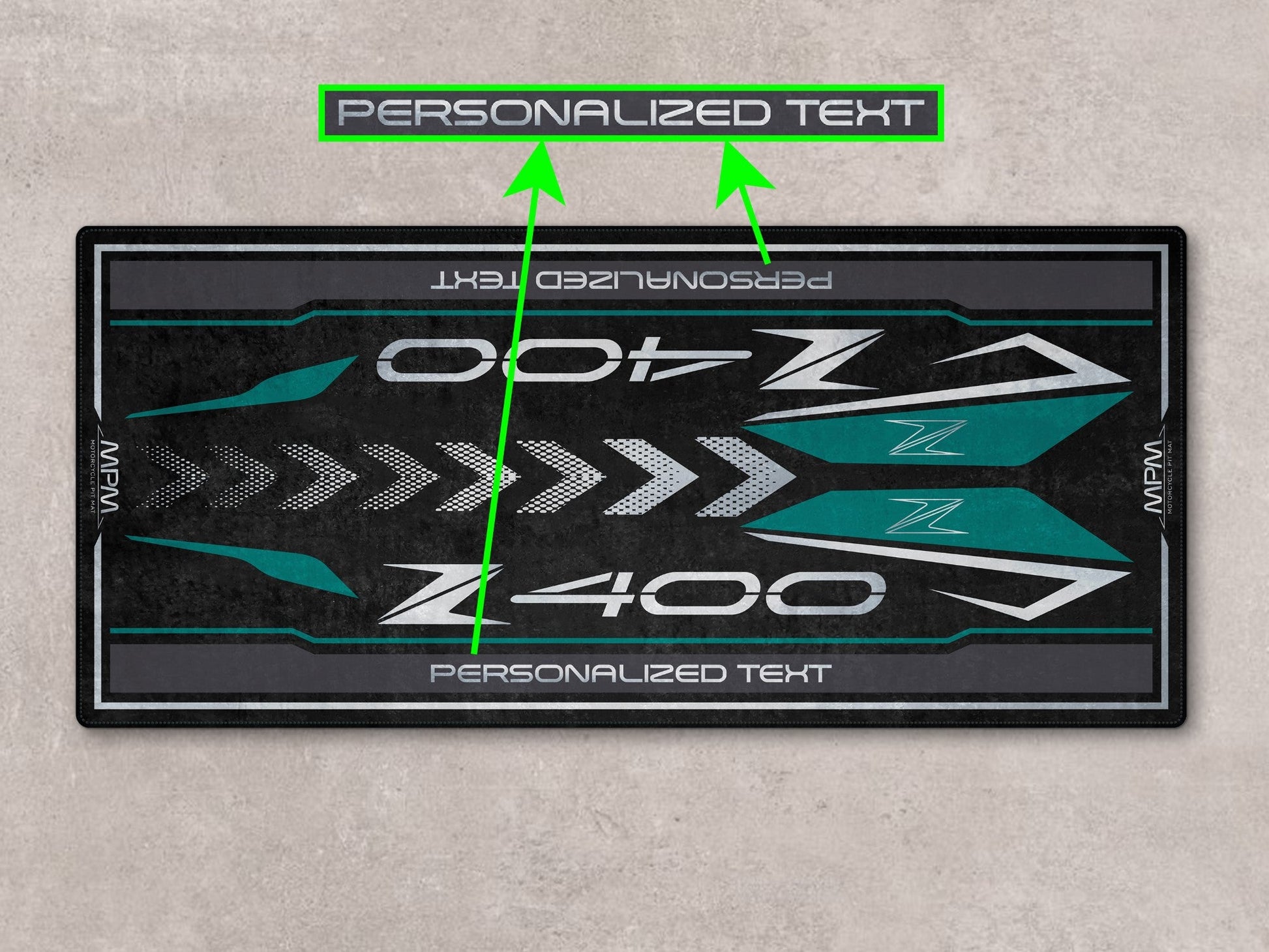 Designed Pit Mat for Kawasaki Z400 Motorcycle - MM7410 - Howling Moto