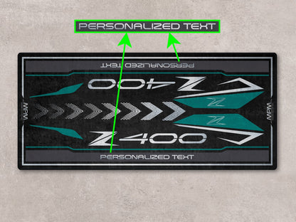 Designed Pit Mat for Kawasaki Z400 Motorcycle - MM7410 - Howling Moto