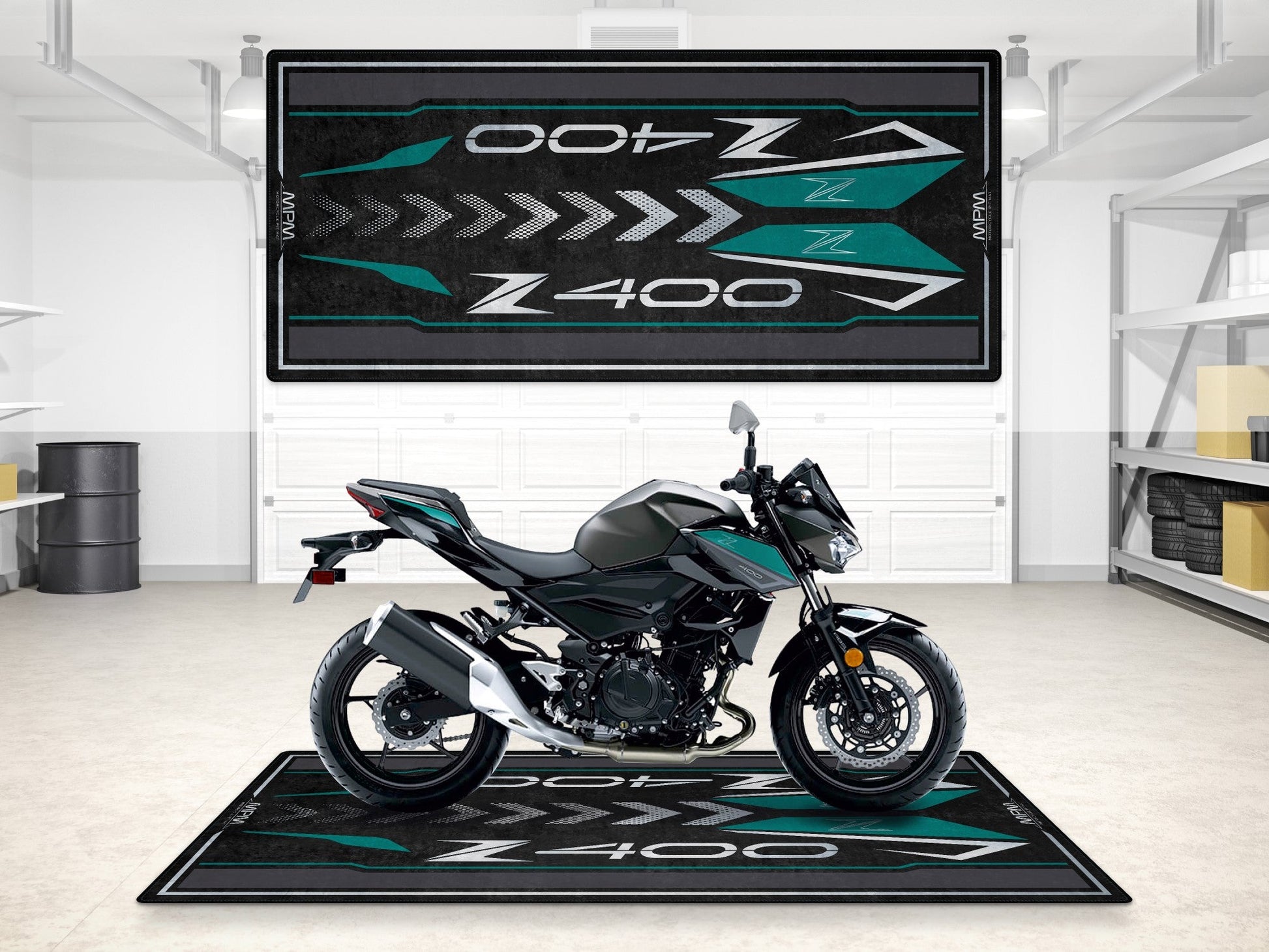 MPM Motorcycle Mat for Kawasaki Z400 - MM7410 - Howling Moto
