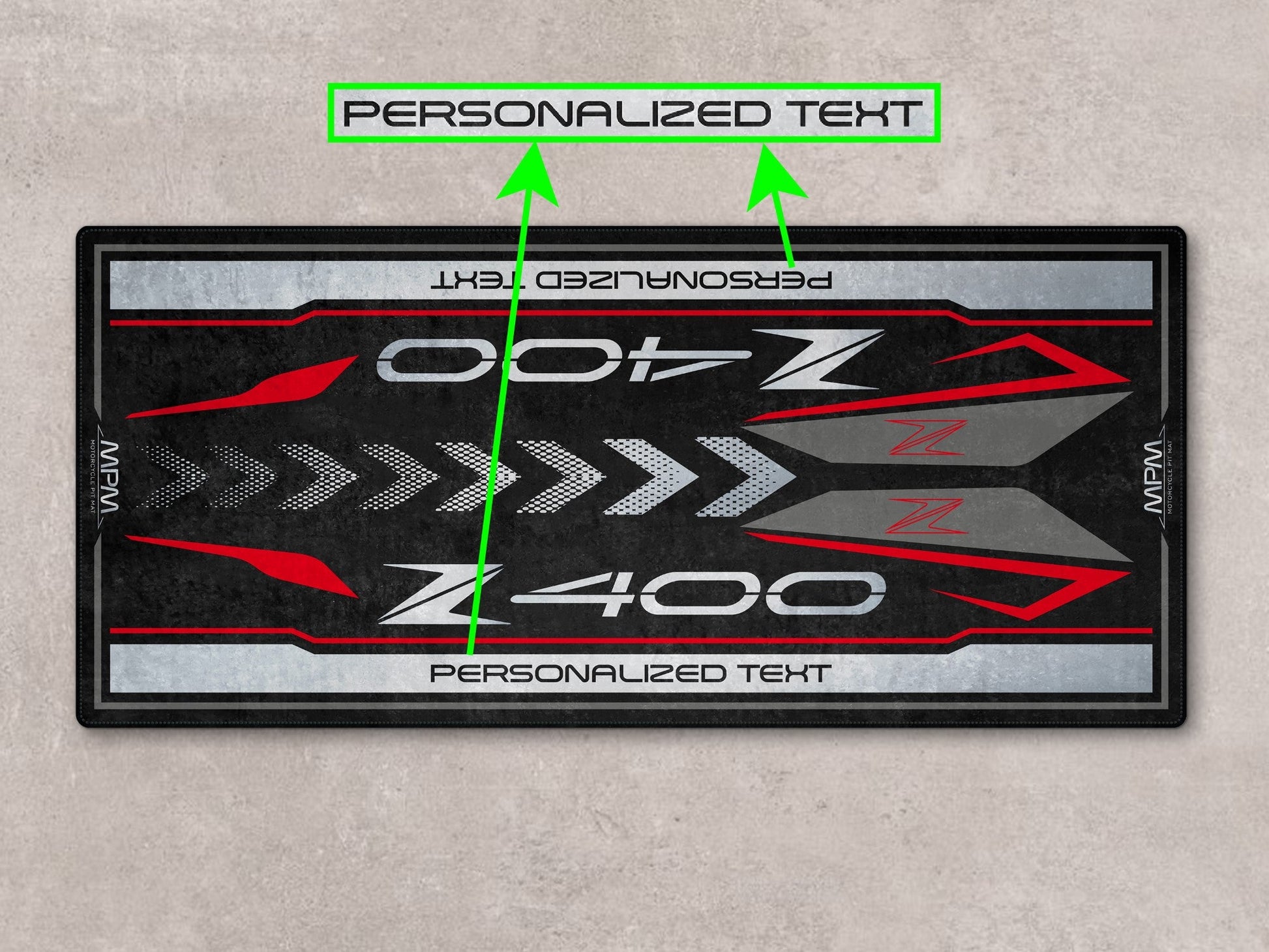 Designed Pit Mat for Kawasaki Z400 Motorcycle - MM7410 - Howling Moto