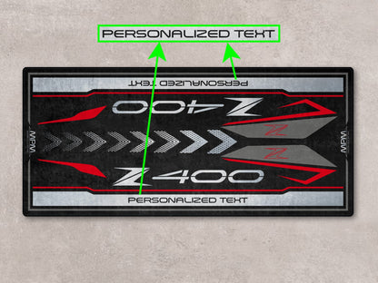 Designed Pit Mat for Kawasaki Z400 Motorcycle - MM7410 - Howling Moto