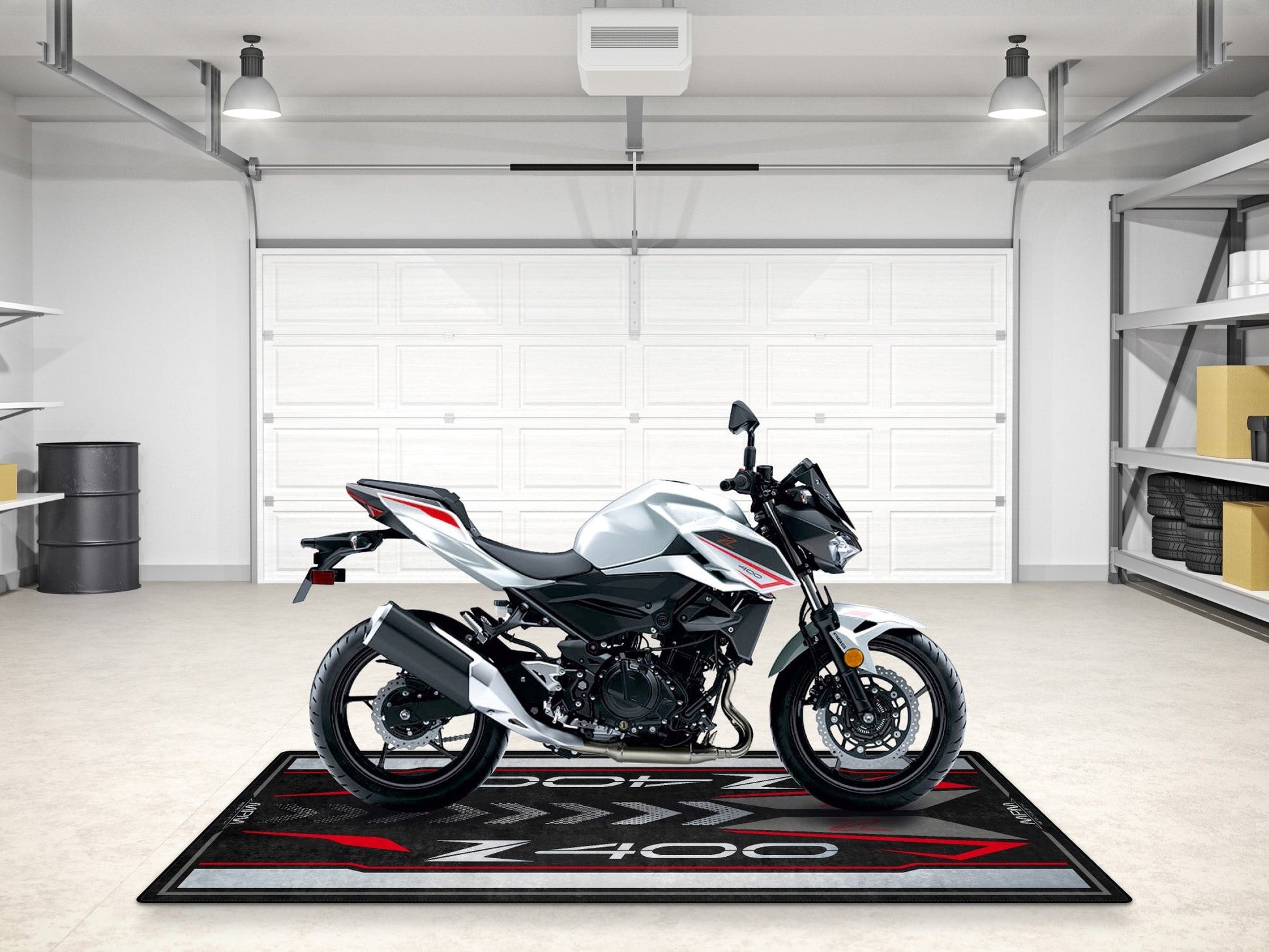 Designed Pit Mat for Kawasaki Z400 Motorcycle - MM7410 - Howling Moto