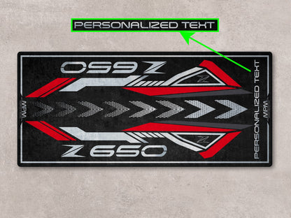 Designed Pit Mat for Kawasaki Z650 Motorcycle - MM7411 - Howling Moto