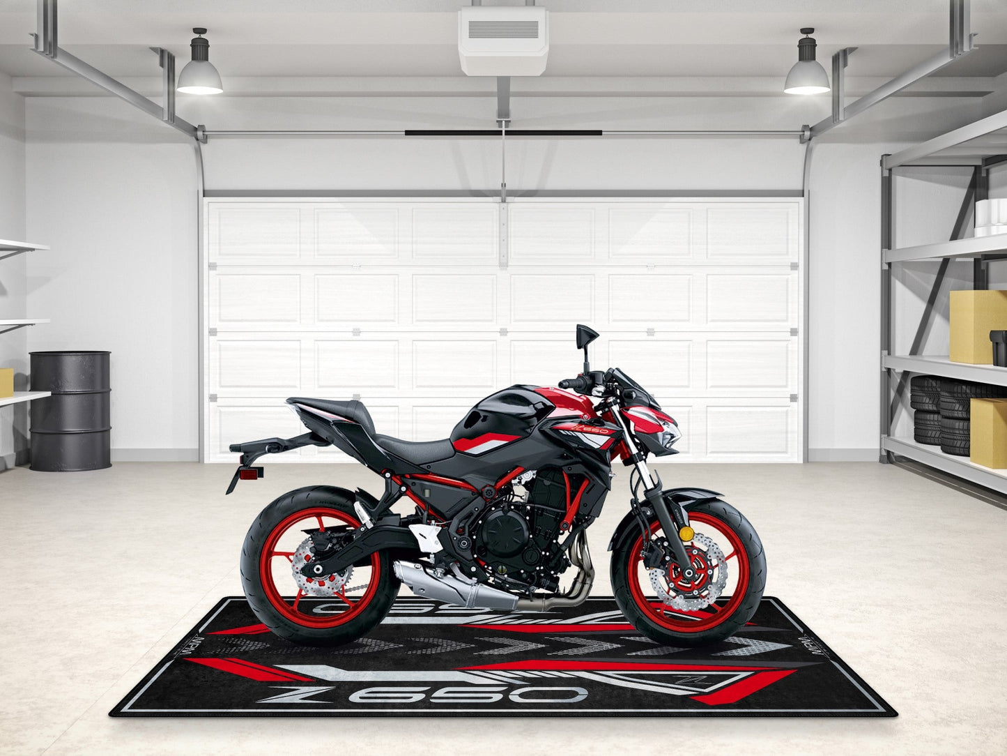 Designed Pit Mat for Kawasaki Z650 Motorcycle - MM7411 - Howling Moto
