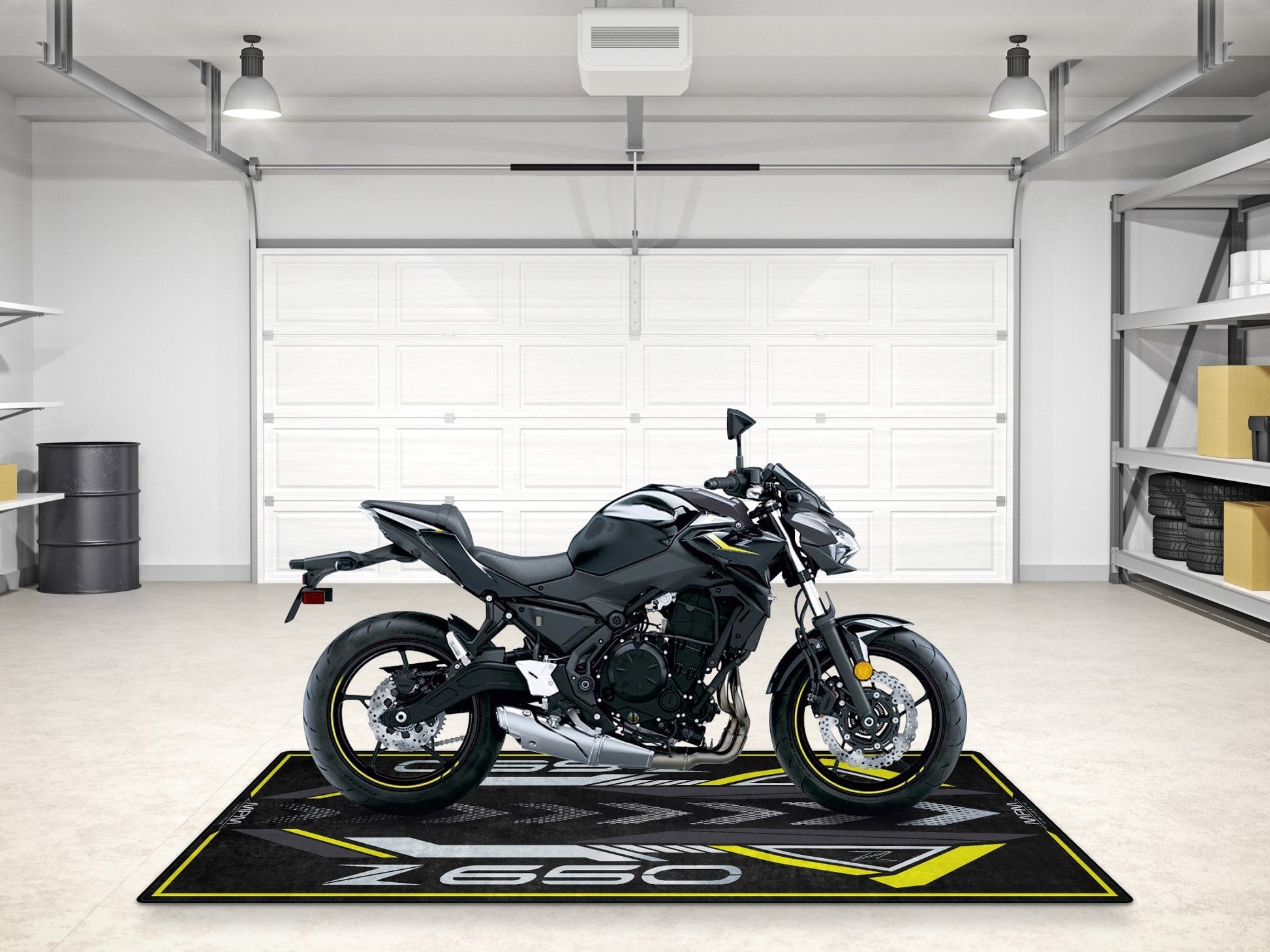 Designed Pit Mat for Kawasaki Z650 Motorcycle - MM7411 - Howling Moto