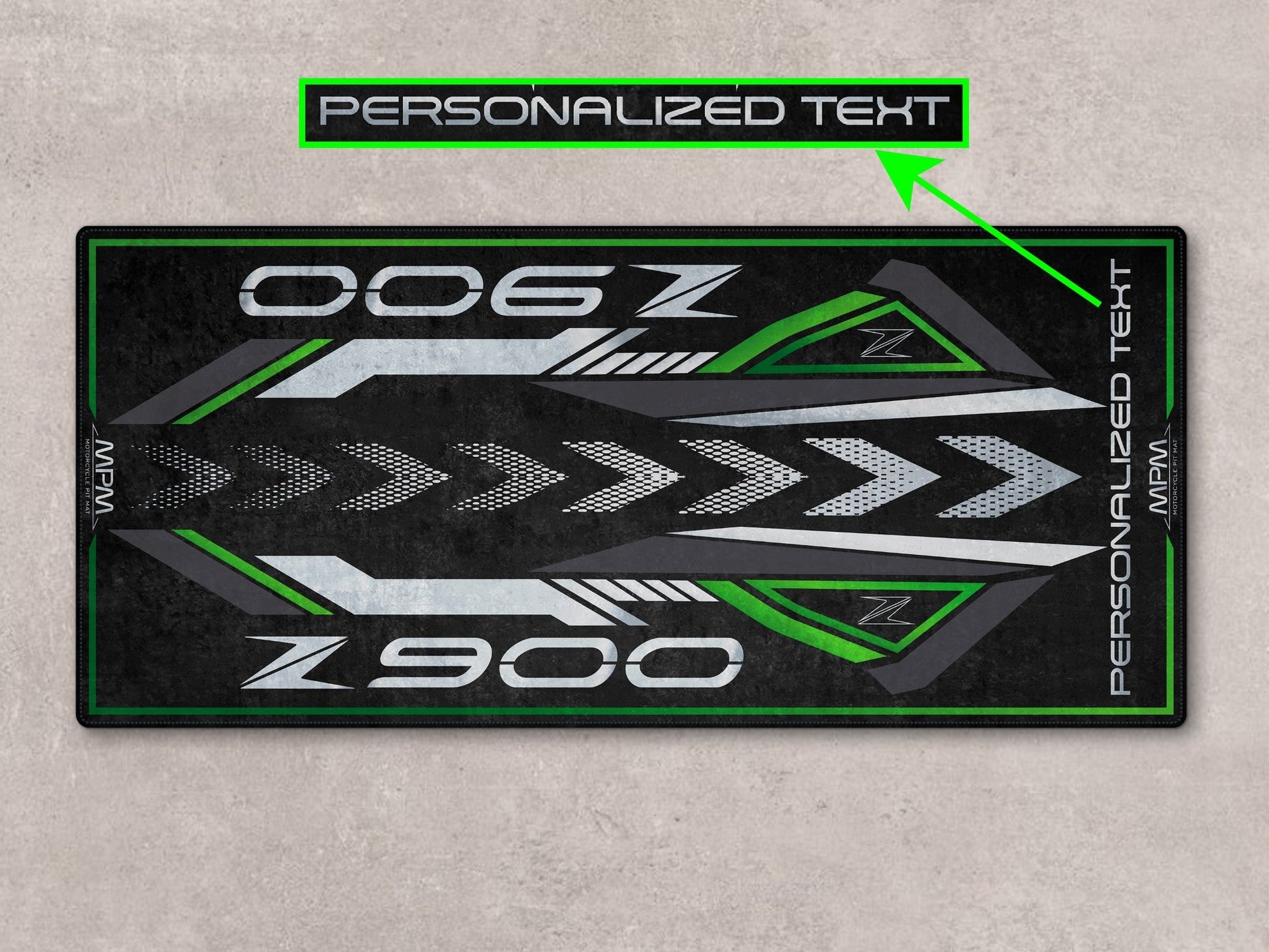 Designed Pit Mat for Kawasaki Z900 Motorcycle - MM7412 - Howling Moto