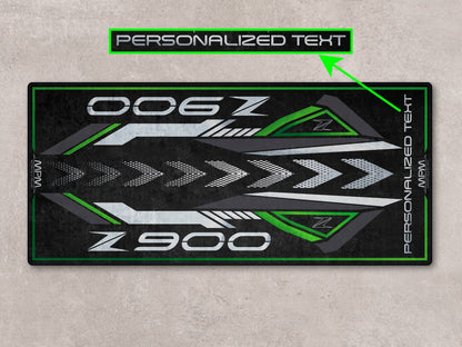 Designed Pit Mat for Kawasaki Z900 Motorcycle - MM7412 - Howling Moto