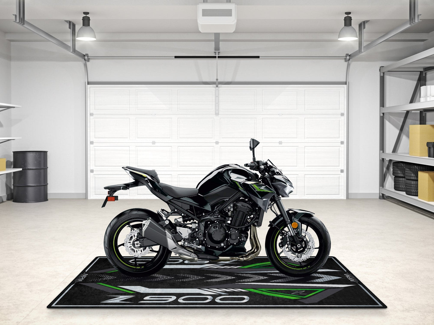 Designed Pit Mat for Kawasaki Z900 Motorcycle - MM7412 - Howling Moto