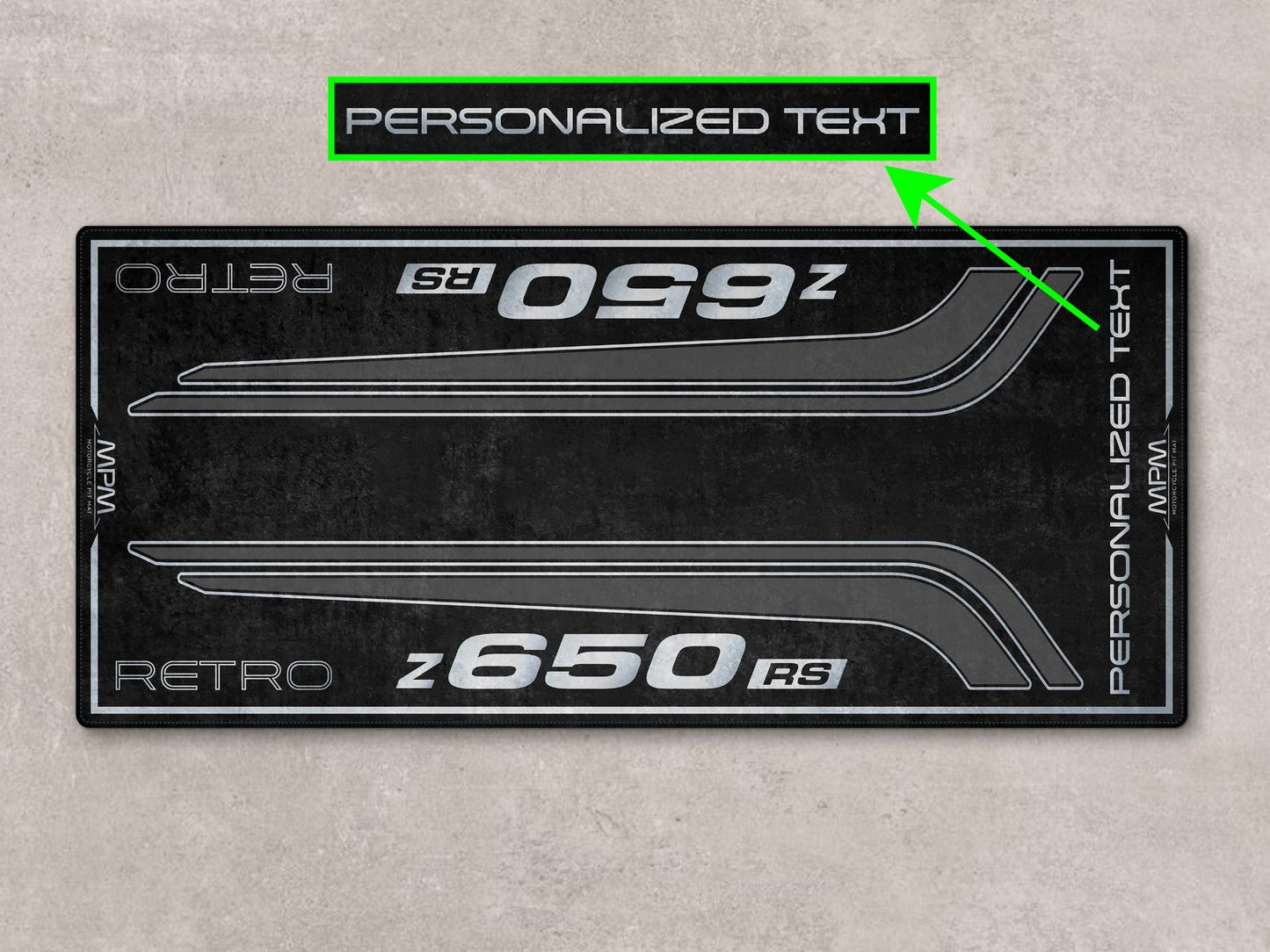 Designed Pit Mat for Kawasaki Z650 RS Motorcycle - MM7414 - Howling Moto