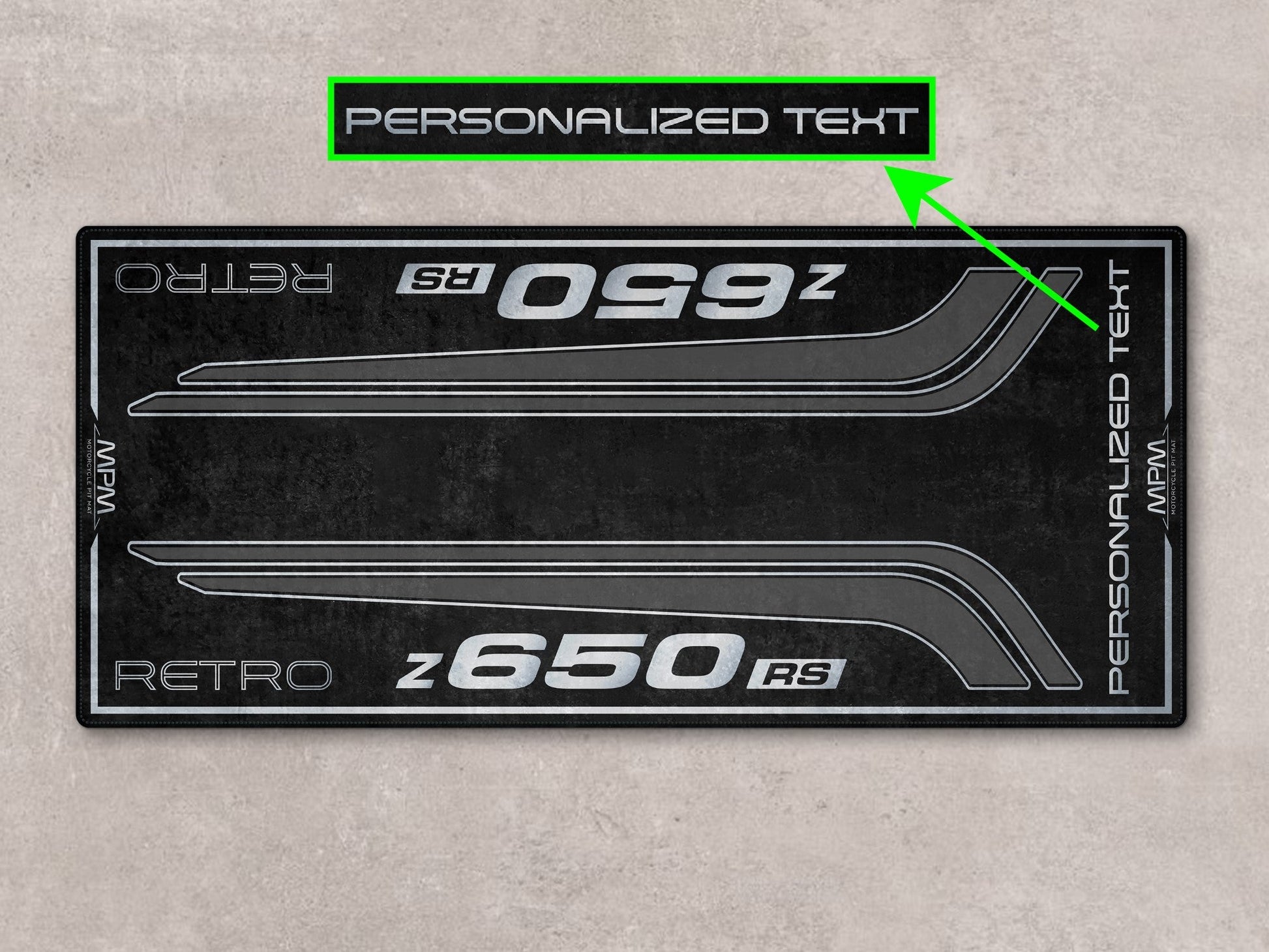 Designed Pit Mat for Kawasaki Z650 RS Motorcycle - MM7414 - Howling Moto