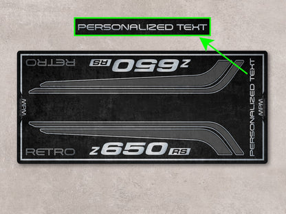 Designed Pit Mat for Kawasaki Z650 RS Motorcycle - MM7414 - Howling Moto