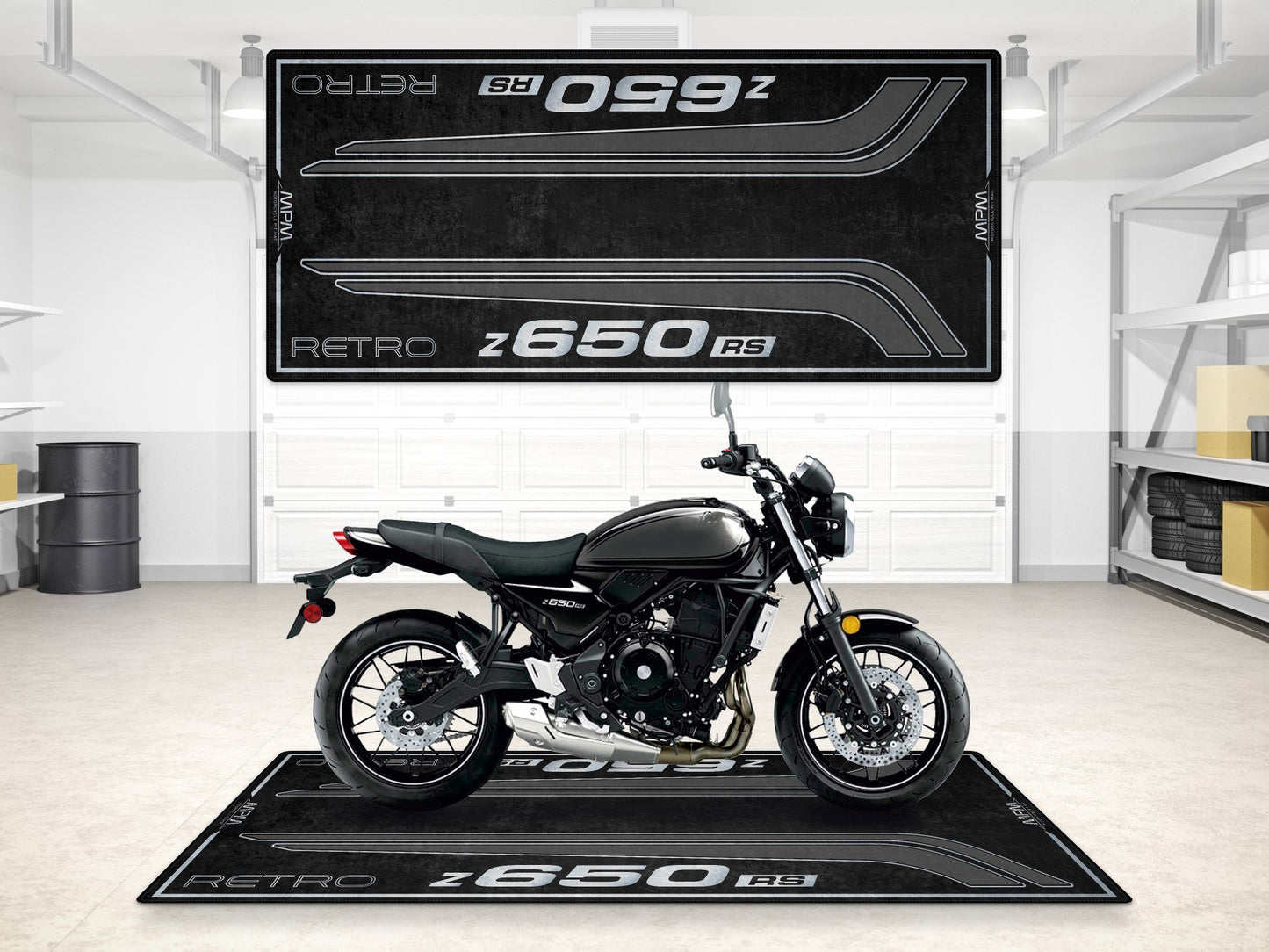 MPM Motorcycle Mat for Kawasaki Z650 RS - MM7414 - Howling Moto