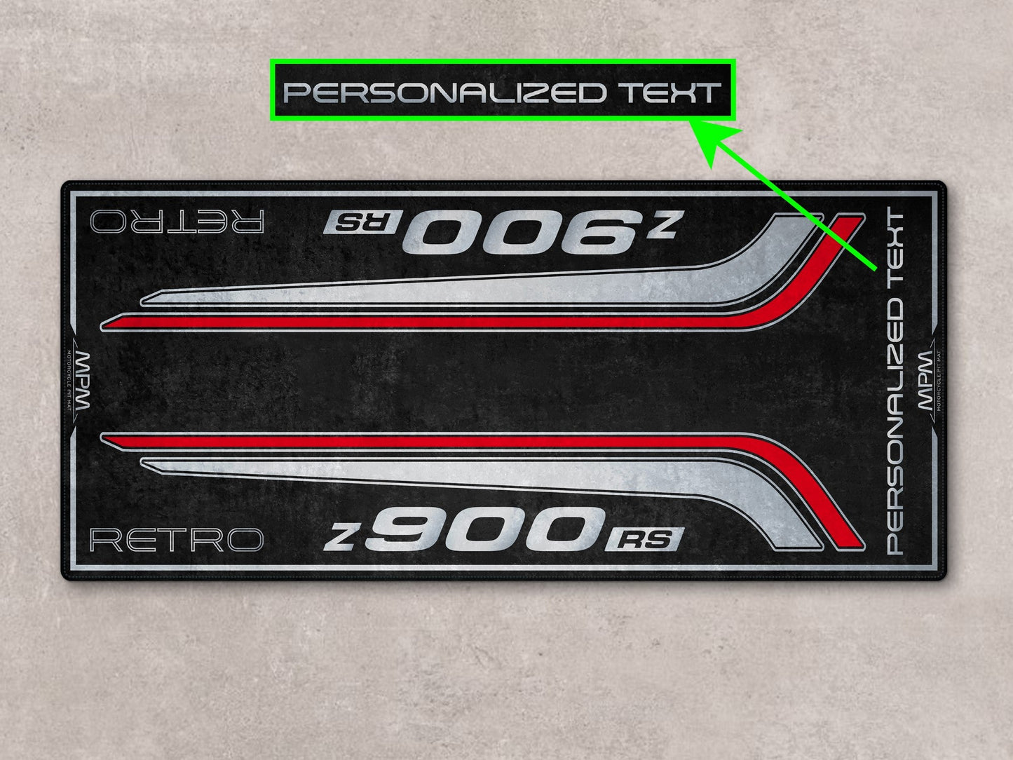 Designed Pit Mat for Kawasaki Z900 RS Motorcycle - MM7415 - Howling Moto