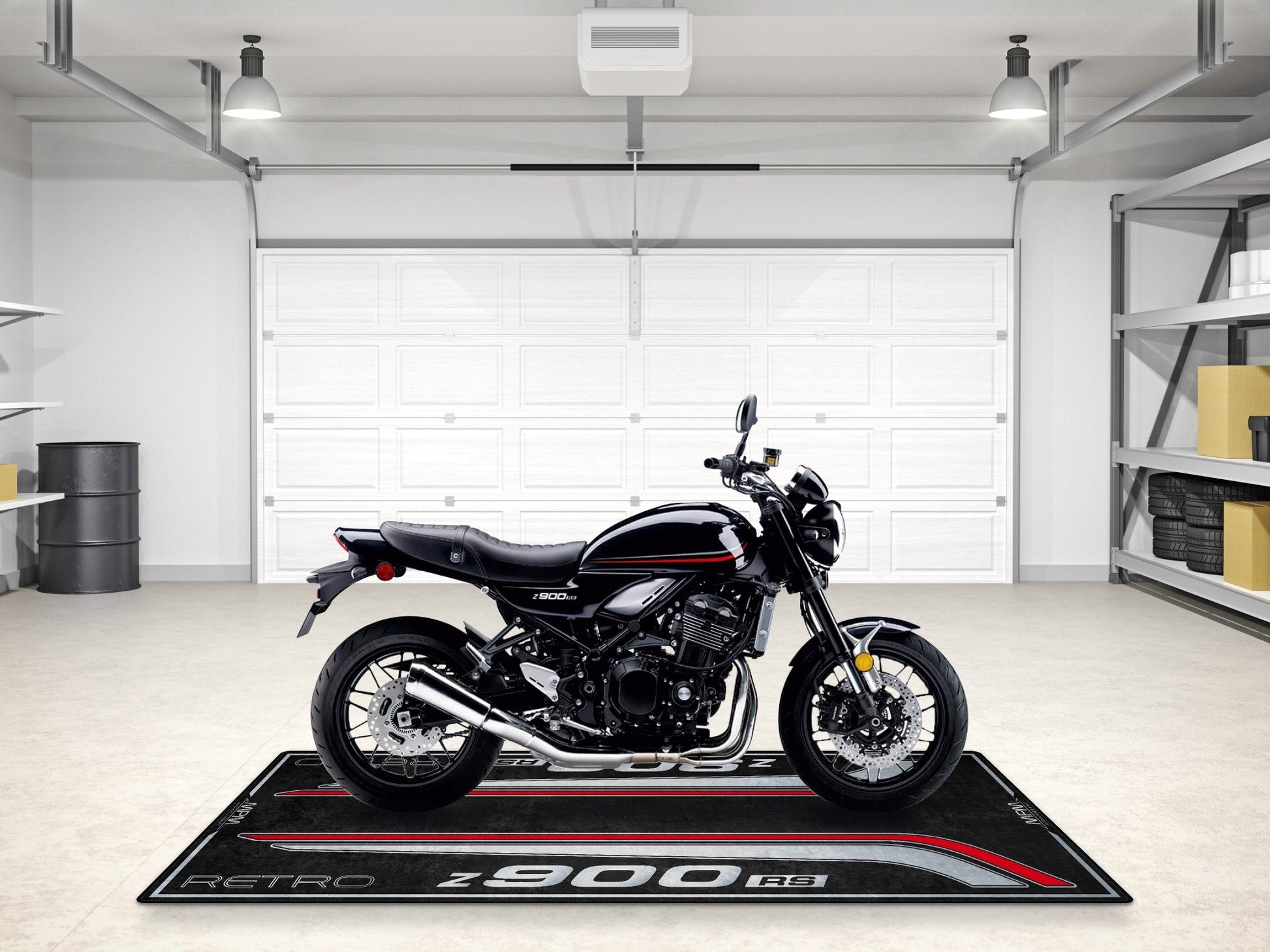 Designed Pit Mat for Kawasaki Z900 RS Motorcycle - MM7415 - Howling Moto