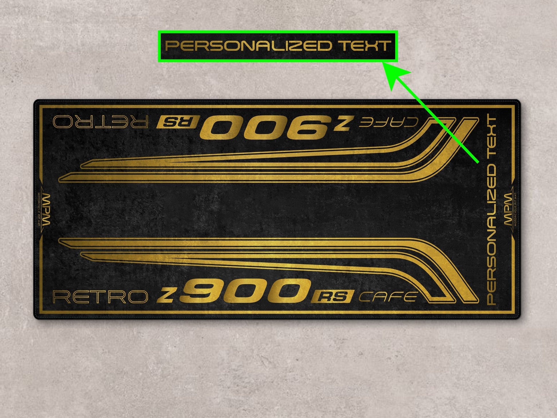 Designed Pit Mat for Kawasaki Z900 RS Cafe Motorcycle - MM7416 - Howling Moto