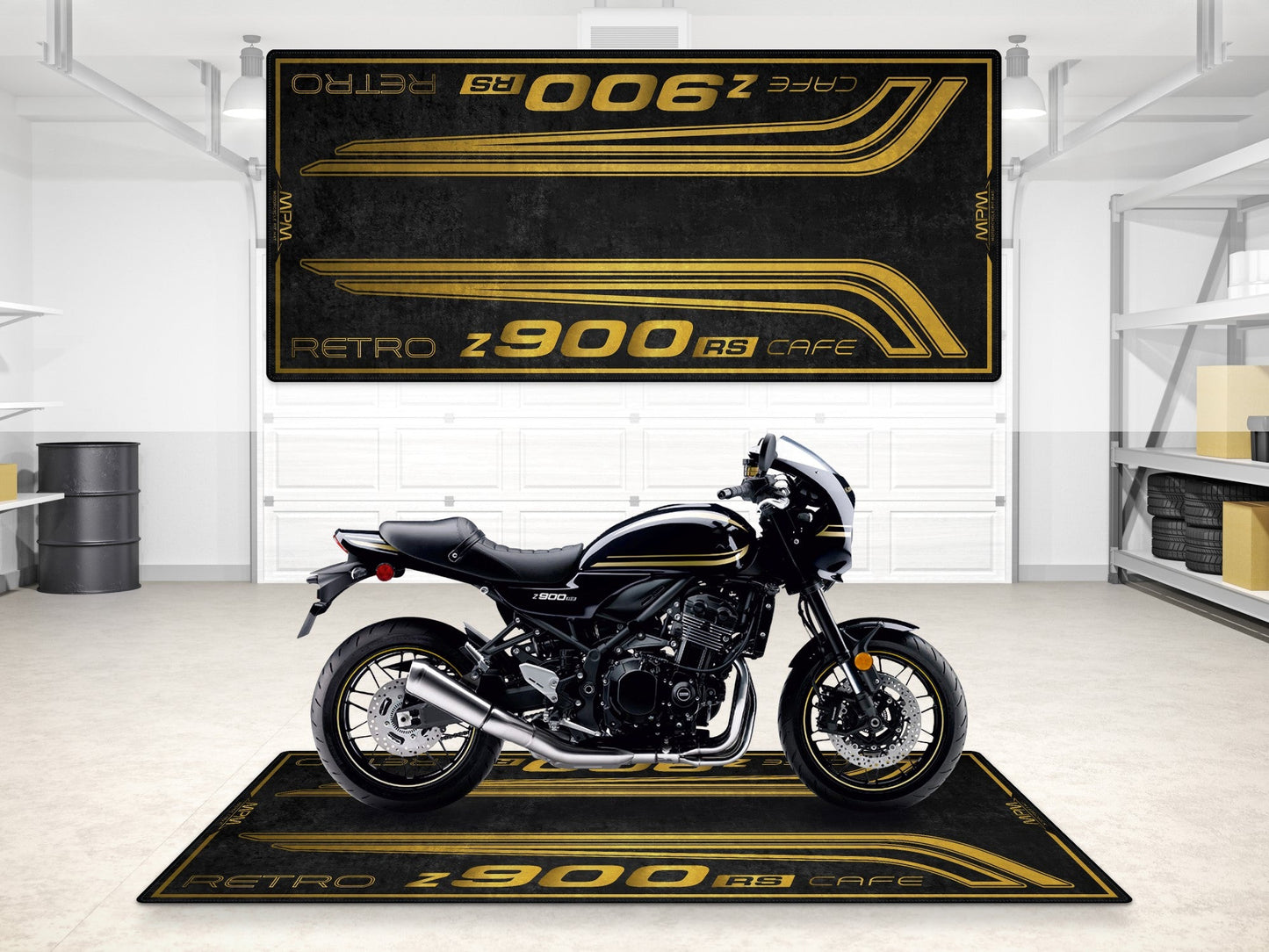 MPM Motorcycle Mat for Kawasaki Z900 RS Cafe - MM7416 - Howling Moto