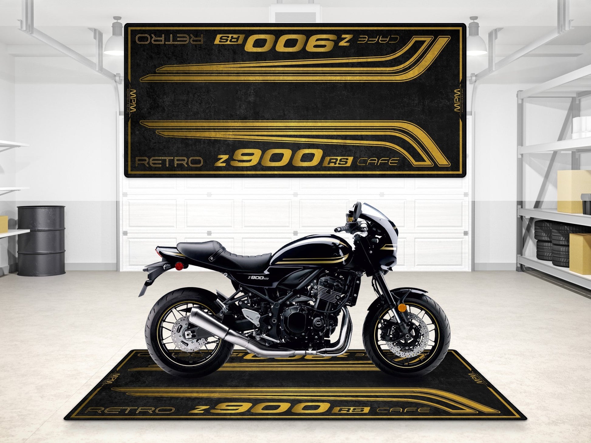 MPM Motorcycle Mat for Kawasaki Z900 RS Cafe - MM7416 - Howling Moto