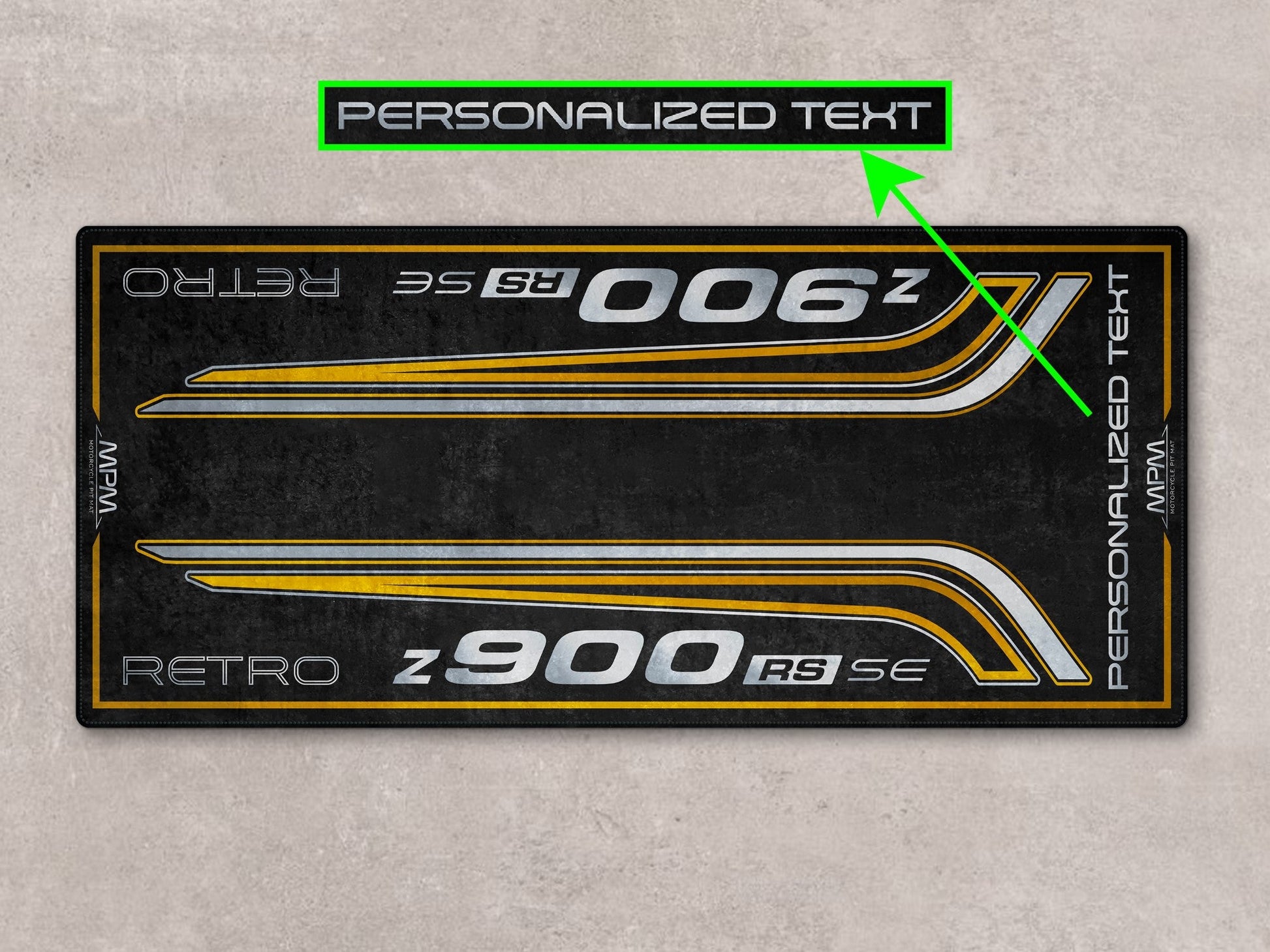 Designed Pit Mat for Kawasaki Z900RS SE Motorcycle - MM7417 - Howling Moto