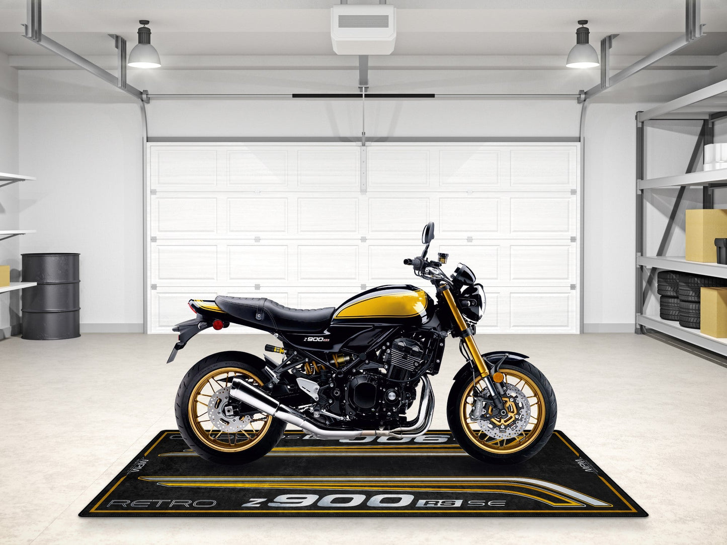 Designed Pit Mat for Kawasaki Z900RS SE Motorcycle - MM7417 - Howling Moto