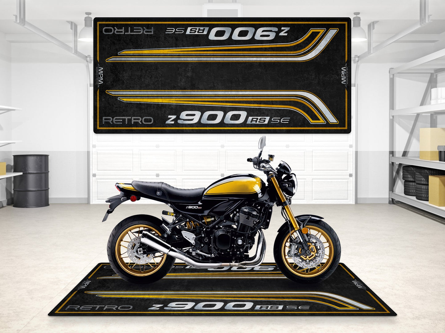 MPM Motorcycle Mat for Kawasaki Z900RS SE - MM7417 - Howling Moto
