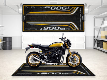 Designed Pit Mat for Kawasaki Z900RS SE Motorcycle - MM7417 - Howling Moto