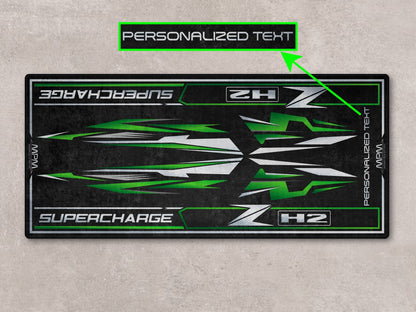 Designed Pit Mat for Kawasaki ZH2 Motorcycle - MM7418 - Howling Moto