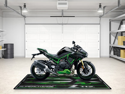 Designed Pit Mat for Kawasaki ZH2 Motorcycle - MM7418 - Howling Moto
