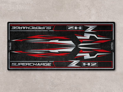 Designed Pit Mat for Kawasaki ZH2 Motorcycle - MM7418 - Howling Moto