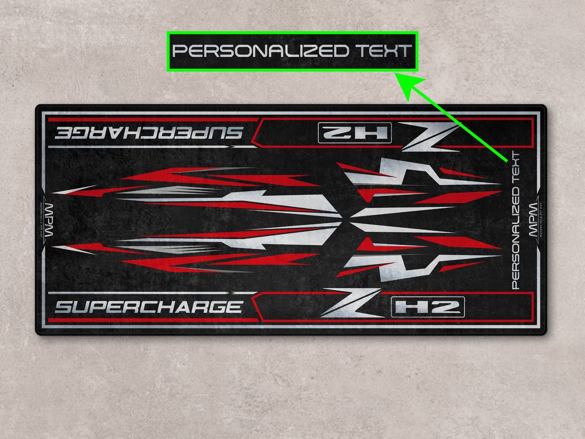 Designed Pit Mat for Kawasaki ZH2 Motorcycle - MM7418 - Howling Moto
