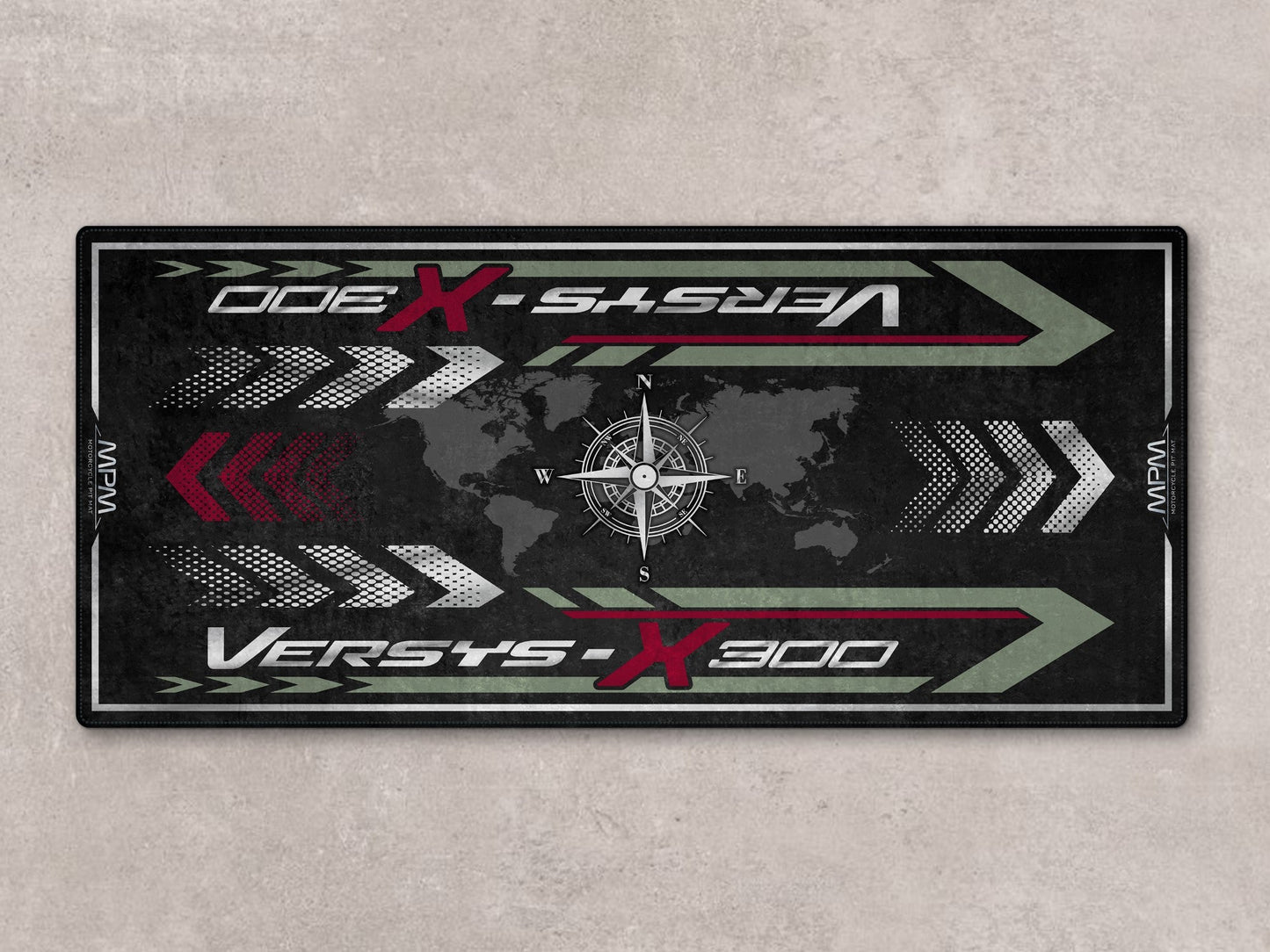 Designed Pit Mat for Kawasaki Versys-X 300 Motorcycle - MM7419 - Howling Moto