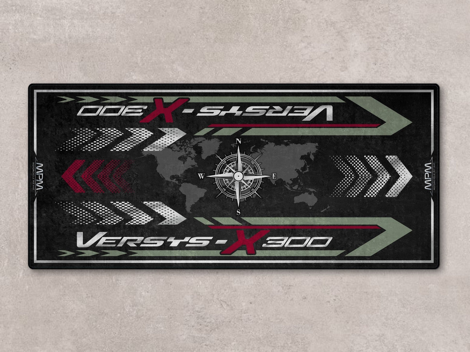 Designed Pit Mat for Kawasaki Versys-X 300 Motorcycle - MM7419 - Howling Moto